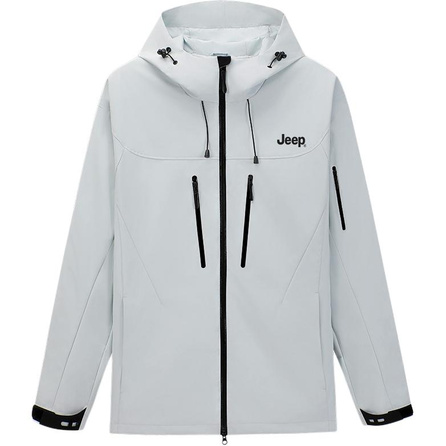 Jeep Unisex Windproof Water-Resistant Outdoor Casual Zip-Up Hooded Jacket