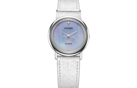 CITIZEN Eco-Drive Series Super Titanium™ Case Sport Casual Light-Powered Quartz Movement Synthetic Leather Strap Japanese Korean Watch 31mm Unisex White Dial EG7091-14A Brand Direct Supply