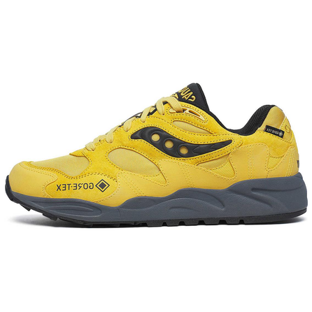 Saucony Grid Shadow 2 Anti Slip Wear Resistant Low Top Running Shoes Men's Yellow Black