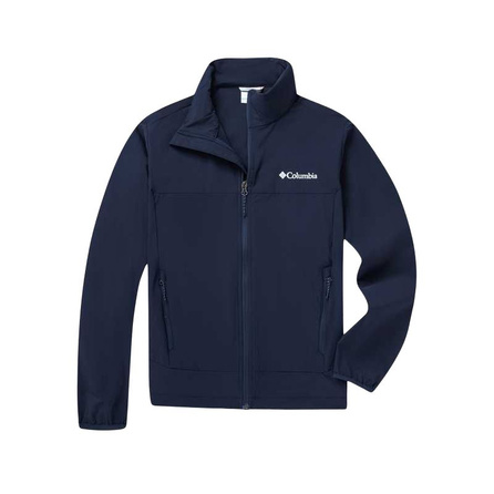 Columbia HEATHER CANYON Softshell Active Casual Simple Jacket Men's Navy Blue