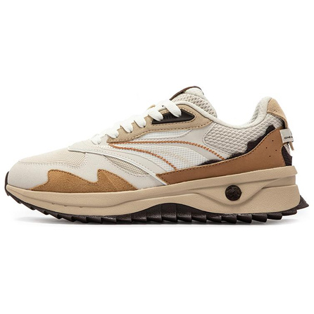 361° Men's Low-Top Casual Shoes Comfortable Versatile Slip-Resistant Durable Lightweight Beige Brown