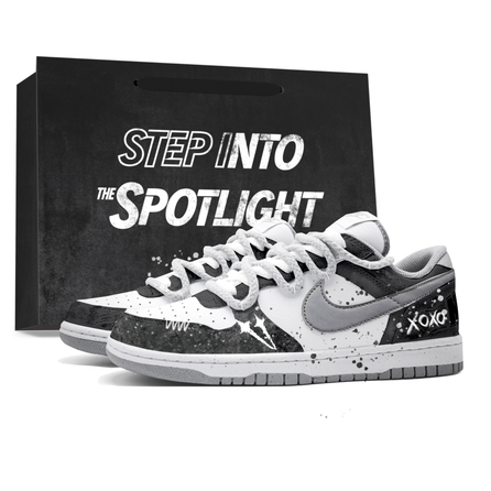 [Custom Sneakers] Nike Big Ember Night White Gift Bag Edition Youthful Four-Season Versatile Classic Trendy Premium Light Luxury Casual Date Cushioning Wear-Resistant Breathable Waterproof Anti-Slip Low-Top Skate Shoes Unisex Black White