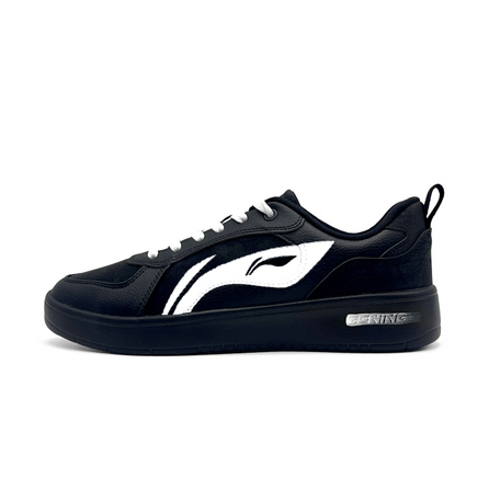 Custom SneakersLiNing Sui Sui White Trace Trendy Fashion Versatile Comfortable Height-Increasing Wear-Resistant Breathable Anti-Slip Low-Top Skate Shoes Men's Black/White