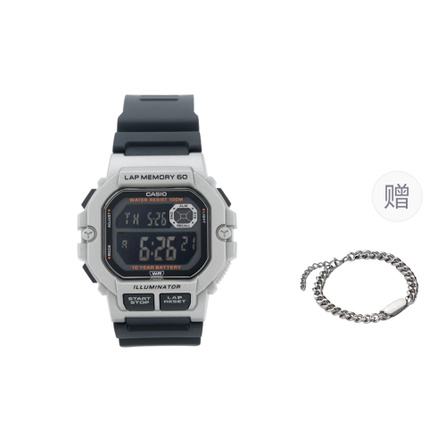 CASIO Versatile Fashion Trendy Resin Strap Quartz Movement Japanese Korean Watch Men's Black Dial