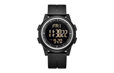 Disney Electronic Movement PU Strap Chinese Watch Unisex Black Dial Multifunction Simple Fashion Trendy Waterproof
