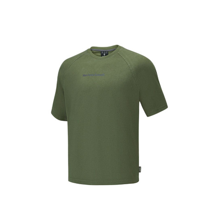 Skechers Outdoor Series Casual Knit Short Sleeve T-Shirt Unisex Washed Green-05RH