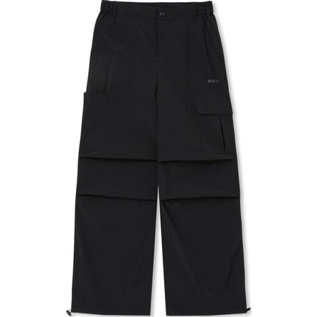 NERDY Logo Multi-Pocket Zip-Up Long Cargo Pants Men's Black