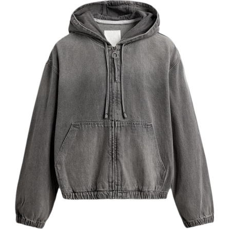 ZARA Fashion Hooded Washed Versatile Loose Fit Jacket Coat Men's
