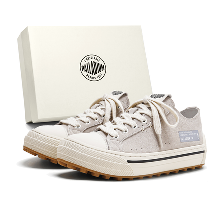 Palladium Summer Suede Leather Vintage Fashion Dopamine Color Scheme Thick Sole Soft Rubber Heightening 4cm Anti-Slip Wear-Resistant Breathable Comfortable Daily Outdoor Commute Street Skateboard Hip-Hop Lifestyle Casual Shoes Sneakers Men's