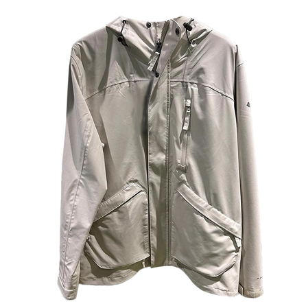 Columbia Omni-Tech Mountain Outdoor Series Single-Layer Hooded Sports Hiking Waterproof Windproof Jacket Men's Khaki