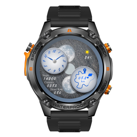 Peak Smartwatch Bluetooth Connection Six-Star Dual-Frequency GPS Positioning Long-Distance Running Pace Distance Measurement Running Swimming Sports Student New Heart Rate Detection Sport Unisex
