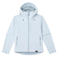 Dickies Mountain Outdoor Sports Cycling Hiking Mountaineering Camping Solid Color Comfortable Breathable Casual Loose Versatile City Functional Windproof Water-Repellent Long Sleeve Hooded Windbreaker Unisex Голубой ледник