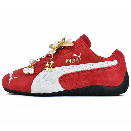 Custom Sneakers PUMA Speedcat Go Girl's Joy Wedding Shoes Chinese Style Xiuhe Auspicious Premium Romantic Fashion Charm Versatile Wear-Resistant Casual Shoes Unisex