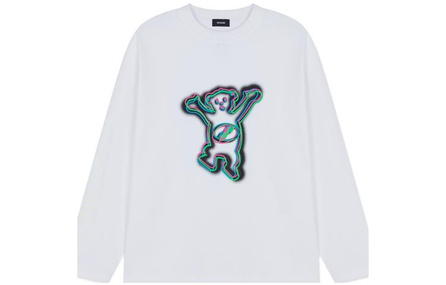 WE11DONE Colorful Teddy Print Long Sleeve T Shirt