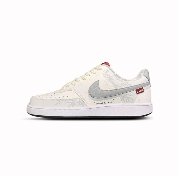 [Custom Sneakers] Nike Court Vision 1 'Tatu & Bamboo Shadow' Classic Daily Versatile Textured Fashion Trendy Wear-Resistant Low-Top Sneakers Men's Light Grey