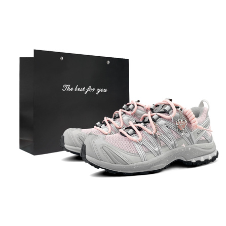 [Custom Sneakers] SALOMON XA PRO 3D Pink Mist Gemini Gift Bag Outdoor Hiking Comfortable Commute Walking Couple's Dopamine Fresh Versatile Campus Low-Top Running Shoes Unisex