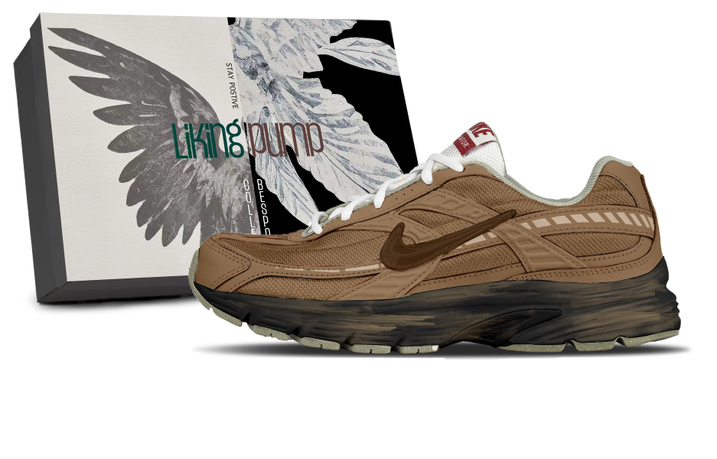 [Custom Sneakers] Nike Initiator Distressed Doomsday Mandala Gift Box Mesh Breathable Sweat-Absorbing Wrapping Low-Top Rubber Casual Training Sprint Physical Test Running Shoes Men's