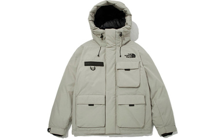 THE NORTH FACE Logo Letter Hooded Down Jacket Winter Men's Green