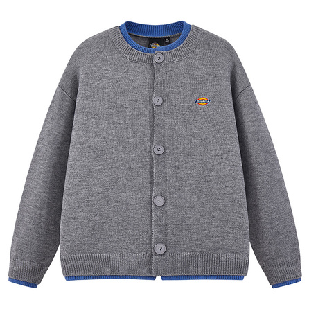 Dickies American Collegiate Vintage Color-Block Patchwork Old Money Style Solid Color Basic Classic Brand Horseshoe Logo Print Casual Daily Commute Versatile Student Button Cardigan Soft Skin-Friendly Comfortable Warm Slim Sweater Unisex