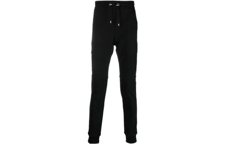 BALMAIN Organic Cotton Fitted Track Pants