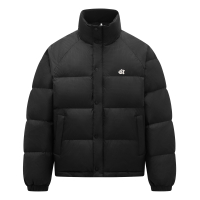 CLIMAX VISION Zip-Fly Water-Repellent 90% Down Letter 3D Embroidery Retro Windproof Classic Thickened Warm Cold-Resistant Short Puffer Jacket Unisex черное