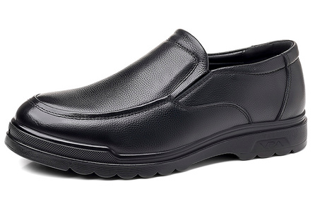 HUANAI Dress Shoes Men Low-Top Black