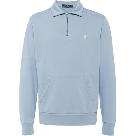 Polo Ralph Lauren Point Collar Button Logo Half-Zip Long Sleeve Sweatshirt Men's Blue