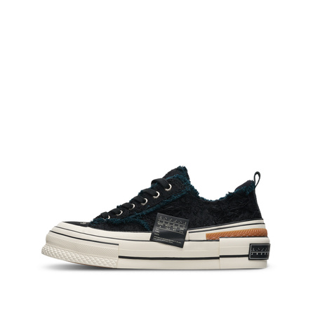 VESSEL Tiramisu Series Brushed Dark Chocolate Anti-Slip Wear-Resistant Low-Top Canvas Shoes Unisex Black