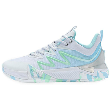 Xtep Feisha Comfort Simple Anti-Slip Wear-Resistant Low-Top Basketball Shoes Men's White Blue