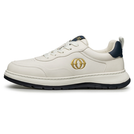 ZRO Genuine Leather Commute Retro Versatile Trendy Sports Wear-Resistant Lightweight Low-Top Casual Shoes Men's