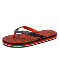 Lee Fashion Versatile Pebble Grain Simple Trendy Slip-Resistant Wear-Resistant Outdoor Breathable Shoes Men's Flip Flops Men's красный