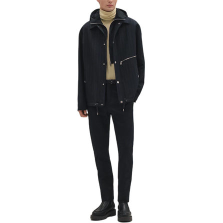 HERMES FW25 Detachable Hood Overcoat Coat Men's