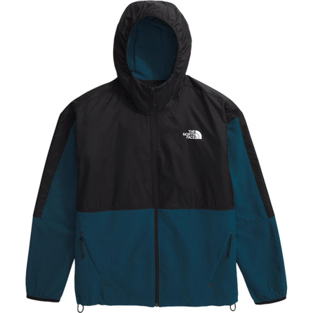 THE NORTH FACE Ekware Grid Hybrid Contrast Zip-Up Hooded Long Sleeve Jacket Men's Midnight Gasoline