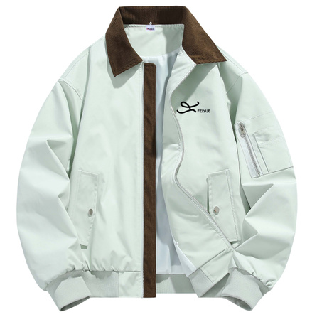 Feiyue Japanese Vintage Splicing Color-Block Premium Feel Flight Spring Autumn Style Edgy Plus Size Jacket Coat Men's