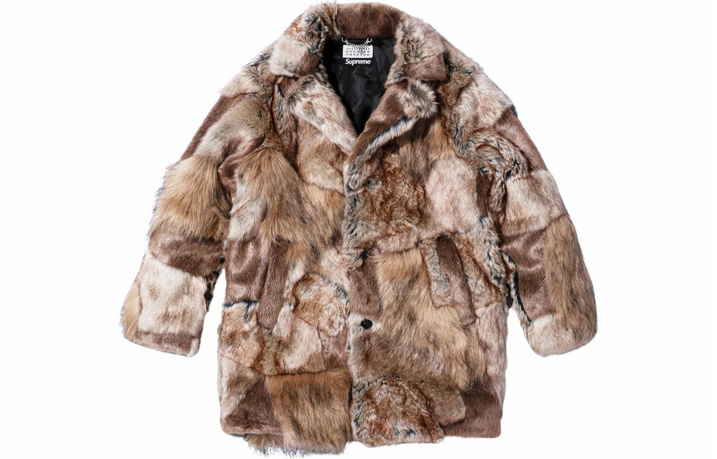 Supreme MM6 Maison Margiela Patchwork Faux Fur Coat
