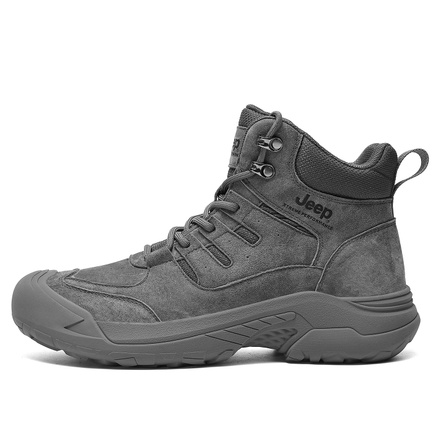 Jeep Classic Trend Simple Comfortable Versatile Thickened Winter Combat Boots Hiking Commuting Work Martin Casual High-Top Hiking Shoes Men's