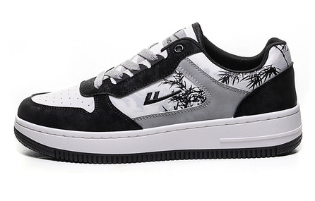 Warrior Low-Top Skateboard Shoes Unisex Black Gray Color
