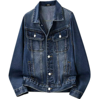 SESAME STREET American Autumn CLEANFIT Retro Washed Distressed Lapel Loose Casual Couple Versatile Fashion Daily Commute Trendy Outdoor Denim Jacket Men's Тёмно-синий