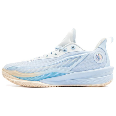 QIAODAN Wind Blade 5.0 Fashion Comfort Cushioning Wear-Resistant Breathable Low-Top Basketball Shoes Men's Glacier Blue Sheer Blue