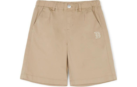 MLB Red Sox Mid-Rise Comfort Letter Straight Leg Kids Shorts Kids Khaki