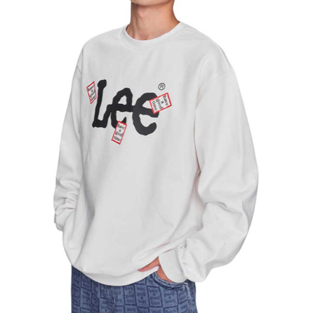 Lee x have a good time Collaboration Loose Solid Color Round Neck Pullover Hoodie Unisex