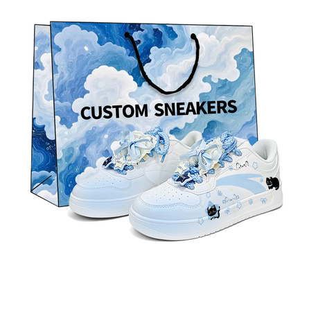 Custom Sneakers Anta Shy Kitten Niche Design Cute Casual Versatile Comfortable Fashion Trendy Fresh Academic Style Relaxed Couple's Sneakers Unisex