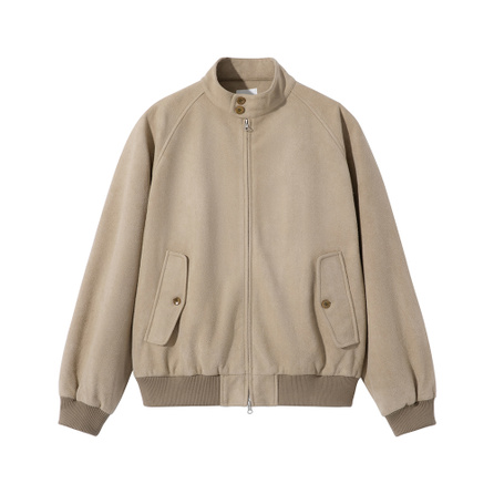 lilbetter Mongolian Velvet Faux Suede Harrington Workwear Jacket Fruit Button Stand Collar American Retro Short Windproof Cleanfit Jacket Men's