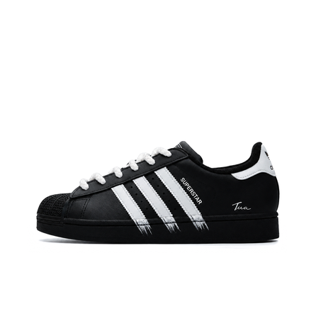 [Custom Sneakers] adidas originals Superstar 2 White Ink Brushstroke Comfortable Versatile Shell Toe Couple Minimalist Trendy Wear-Resistant Height-Boosting Low-Top Skateboard Shoes Unisex