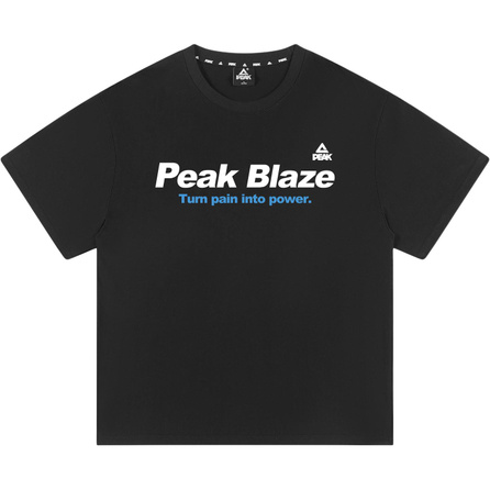 Peak 260g High GSM Pure Cotton Breathable American Retro High Street Trendy Brand Letter Logo Print Fashion Minimalist Oversize Loose Base Layer Casual Versatile Comfortable Daily Commute Short Sleeve T-Shirt Unisex