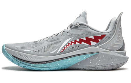 LINING SONIC 12 Basketball Shoes Men Low-Top Gray Red