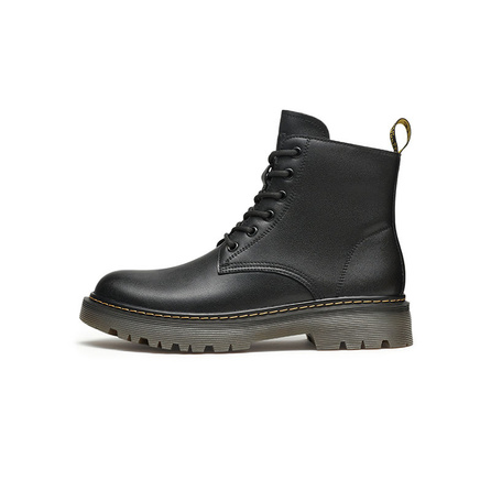 Red Dragonfly PU Split Leather British Style Platform Short-Cut Martin Boots 4.4CM Men's