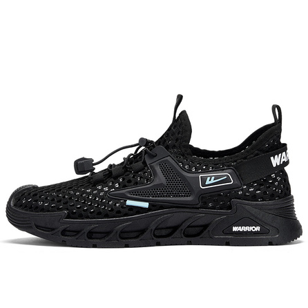 Warrior Trendy Mesh Thick-Sole Quick-Dry Water Shoes Men's Black