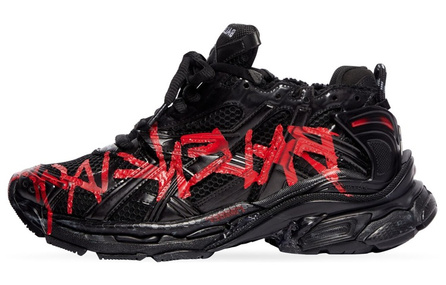 Balenciaga Runner Graffiti Black Red