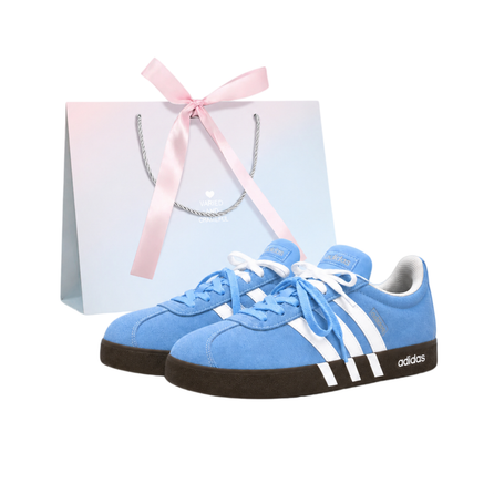 Custom Sneakersadidas VL COURT 2.0 Blue Summer Trendy Three Stripes Classic Versatile Premium Retro German Trainer Shoes Unisex